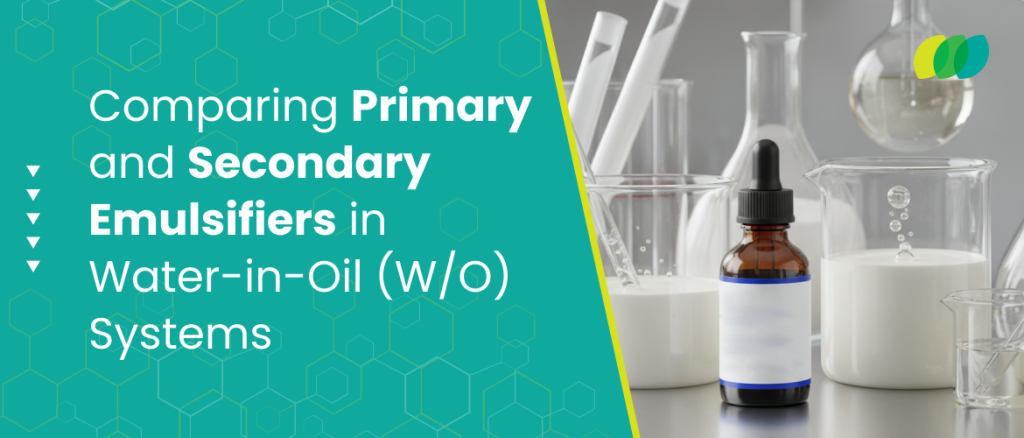 Comparing Primary and Secondary Emulsifiers in Water-in-Oil (W/O) Systems